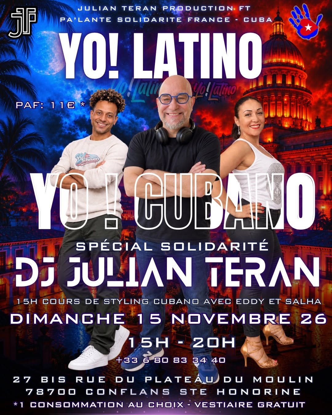 Flyer Yo! Latino Yo! Cubano, dimanche 15 novembre 2026